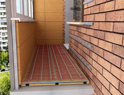 Отделка с утеплением и тёплым полом